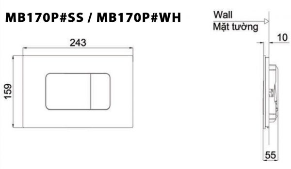 Bản-vẽ-kĩ-thuật-Nắp-đậy-nút-nhấn-xả-bồn-cầu-TOTO-MB170P#SS-MB170P#WH-màu-bạc-mờ