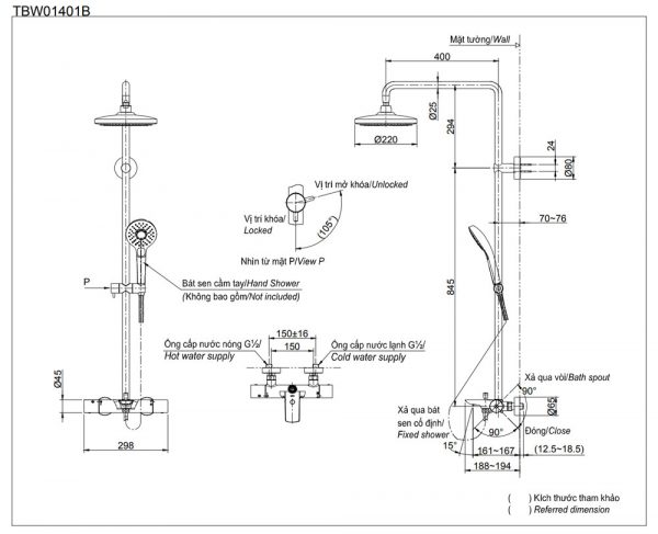 Bản-vẽ-kỹ-thuật-Vòi-sen-cây-TOTO-TBW01401B-TBW01401BA-TBW01401BB nhiệt-độ