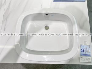 TOTO L763 - Chậu rửa mặt lavabo đặt bàn dương vành 2 Chậu rửa mặt lavabo TOTO L763 dương vành