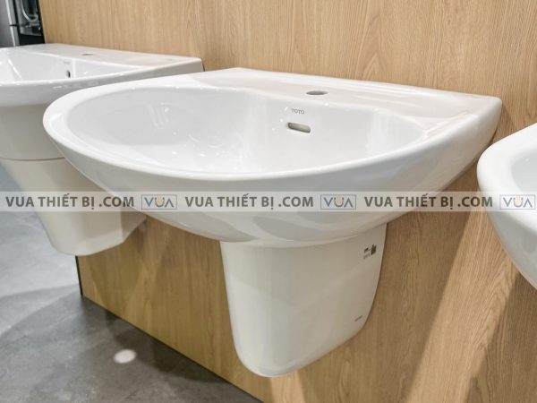 Chậu rửa mặt lavabo TOTO LHT239CR#W chân lửng treo tường