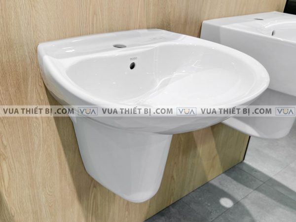 Chậu rửa mặt lavabo TOTO LHT300CR LHT300CM LHT300CRM chân lửng treo tường