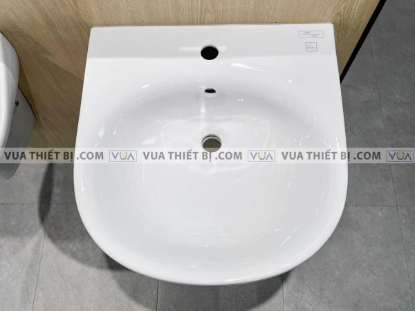 Chậu rửa mặt lavabo TOTO LHT766CR#XW chân lửng treo tường