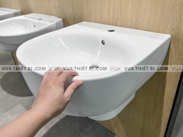 Chậu rửa mặt lavabo TOTO LHT766CR#XW chân lửng treo tường