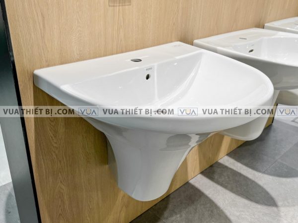 Chậu rửa mặt lavabo TOTO LHT947CS#W chân lửng treo tường