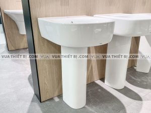 Chậu rửa mặt lavabo TOTO LPT766C#XW chân dài treo tường