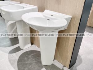 TOTO LPT908C - Chậu rửa mặt lavabo chân dài treo tường 2 Chậu rửa mặt lavabo TOTO LPT908C#XW chân dài treo tường