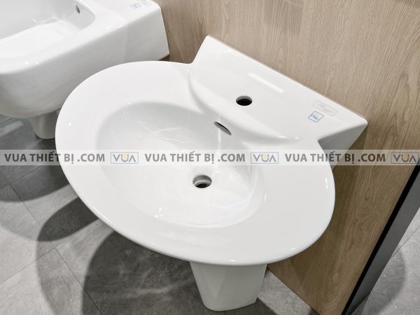 Chậu rửa mặt lavabo TOTO LPT908C#XW chân dài treo tường