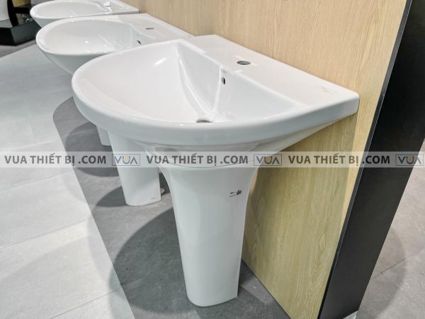 Chậu rửa mặt lavabo TOTO LPT947CS#W chân dài treo tường