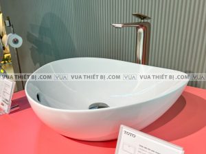 Chậu rửa mặt lavabo TOTO LT4704G19 đặt bàn vòi TLP03301A1#BN