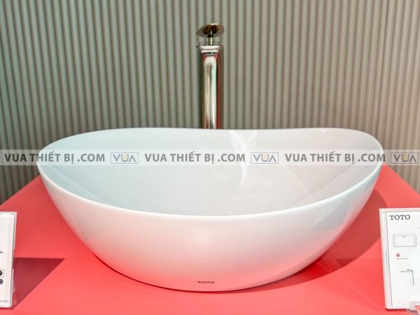 Chậu rửa mặt lavabo TOTO LT4704G19 đặt bàn vòi TLP03301A1#BN