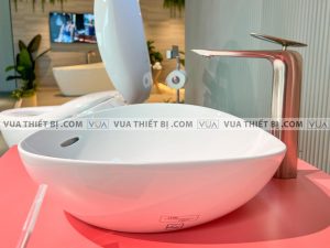 Chậu rửa mặt lavabo TOTO LT4704G19 đặt bàn vòi TLP03301A1#BN