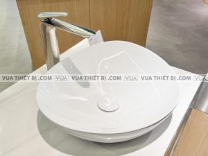 Chậu rửa mặt lavabo TOTO LT4704G19#XW đặt bàn vòi TLP03301A1#BN