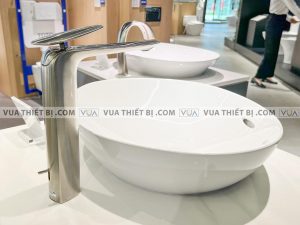 Chậu rửa mặt lavabo TOTO LT4704G19#XW đặt bàn vòi TLP03301A1#BN