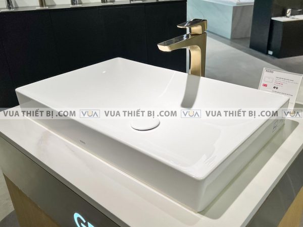 Chậu rửa mặt lavabo TOTO LT4716G19 đặt bàn vòi TLG07303B#BFG