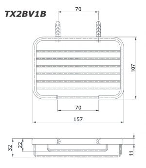 Bản vẽ kĩ thuật Kệ xà phòng TOTO TX2BV1B