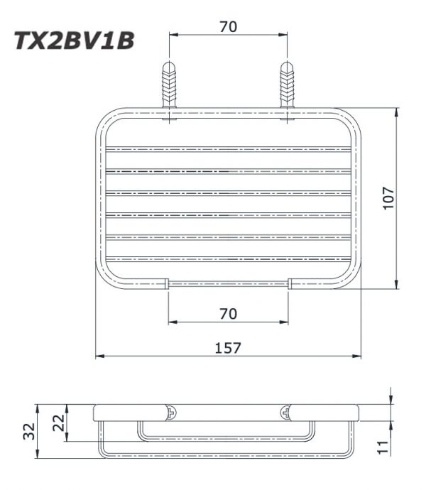 Bản vẽ kĩ thuật Kệ xà phòng TOTO TX2BV1B