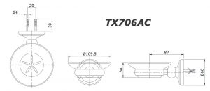 Bản vẽ kĩ thuật Kệ xà phòng TOTO TX706AC