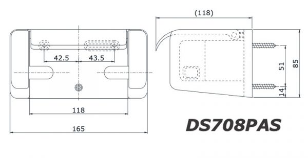 Bản vẽ kĩ thuật Lô giấy TOTO DS708PAS