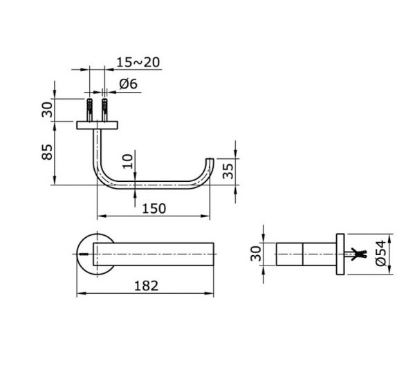 Bản vẽ kĩ thuật Lô giấy TOTO TX703AJ#PG mạ vàng