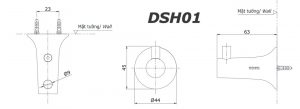 Bản vẽ kĩ thuật Móc áo TOTO DSH01