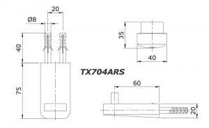 Bản vẽ kĩ thuật Móc áo TOTO TX704ARS