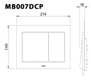 Trang chủ 14 Bản vẽ kĩ thuật Nắp đậy nút nhấn xả bồn cầu TOTO MB007DCP mạ chrome bóng