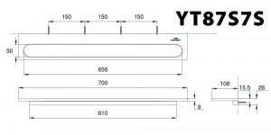 Bản vẽ kĩ thuật Thanh vắt khăn TOTO YT87S7S
