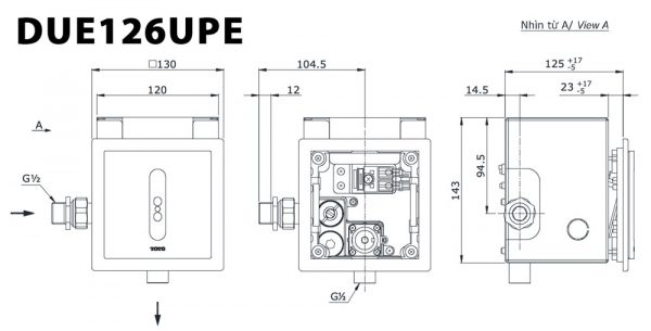 Bản-vẽ-kĩ-thuật-Van-xả-tiểu-nam-TOTO-DUE126UPE-cảm-ứng-dùng-điện