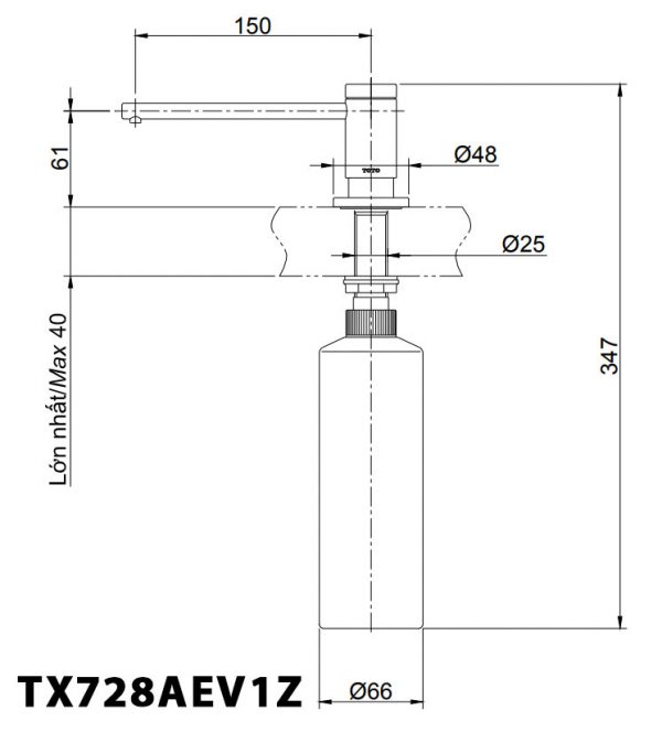 Bản vẽ kỹ thuật Hộp đựng xà phòng TOTO TX728AEV1Z