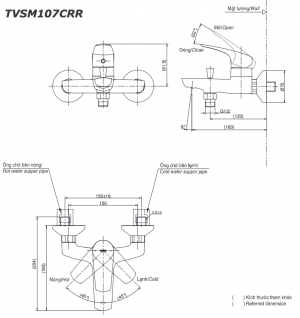 TOTO TVSM107CR DGH104ZR - Vòi sen tắm nóng lạnh 7 Bản vẽ kỹ thuật Vòi sen tắm TOTO TVSM107CR DGH104ZR nóng lạnh