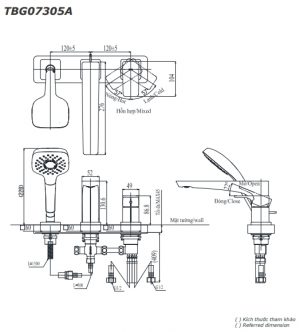ban ve ky thuat voi xa bon toto tbg07305a
