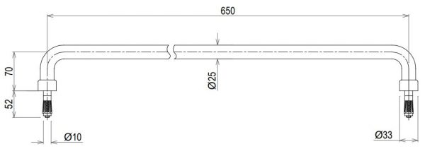 Bản vẽ thanh vịn TX3A3 TOTO