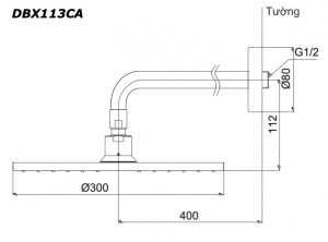 Bát sen âm tường TOTO DBX113CA gắn tường