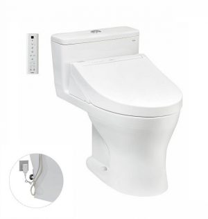 Bồn cầu 1 khối TOTO MS855DW14 nắp rửa điện tử TCF24410AAA