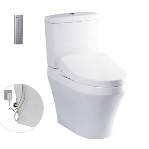 Bồn cầu 2 khối TOTO CS945PDW11 nắp rửa điện tử TCF4911Z thoát ngang