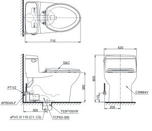 TOTO MS884T3 - Bồn cầu 1 khối nắp êm TC385VS 2 bon-cau-toto-ms884t3-1-khoi-nap-tc385vs