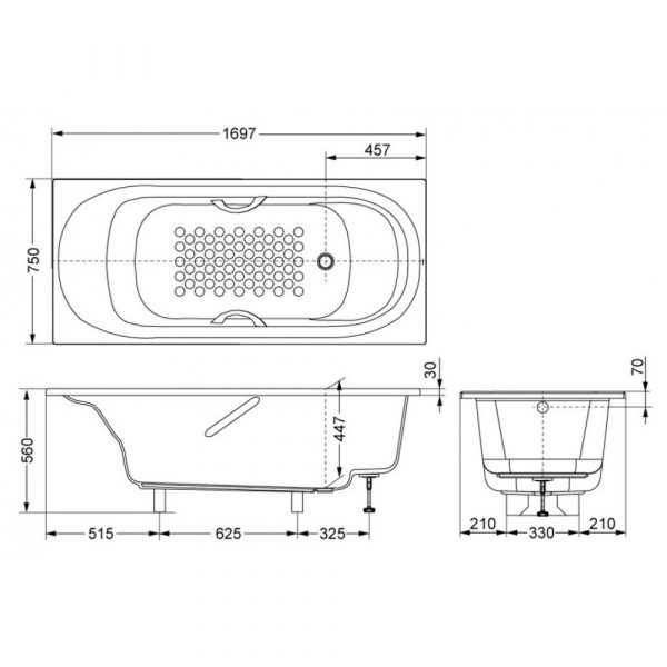 BỒN TẮM TOTO PPY1780HPE#P TVBF411 2