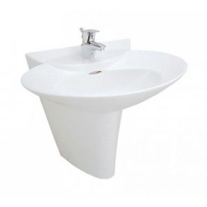 Chậu rửa mặt lavabo TOTO LHT908C chân lửng treo tường