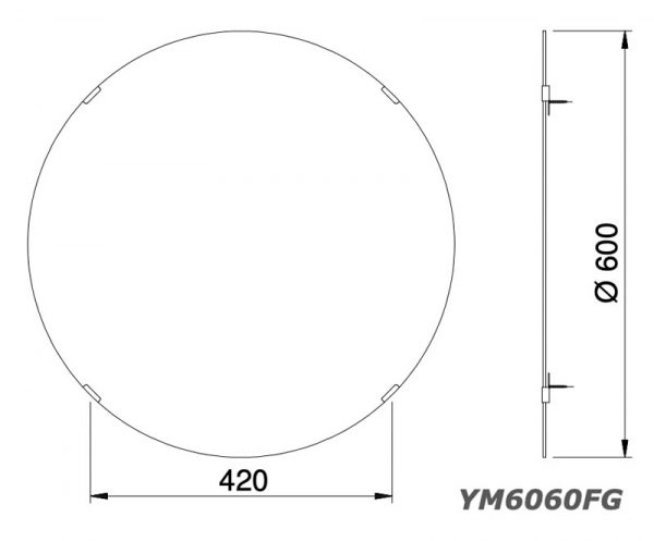 Gương-phòng-tắm-TOTO-YM6060FG-Chống-Mốc-600mm