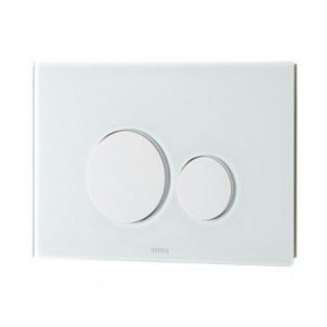 Nắp đậy nút nhấn xả bồn cầu TOTO MB176G#WH kính trắng