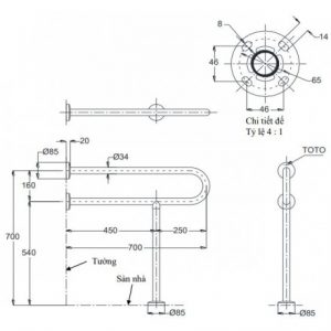 THANH TAY VỊN TOTO T113BP2 T110D3R(X3)2