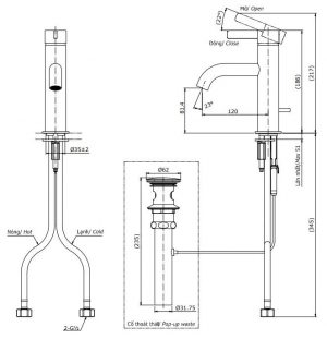Vòi chậu lavabo TOTO TLG11301V 2