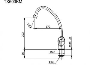 Vòi chậu rửa bát TOTO TX603KM_1