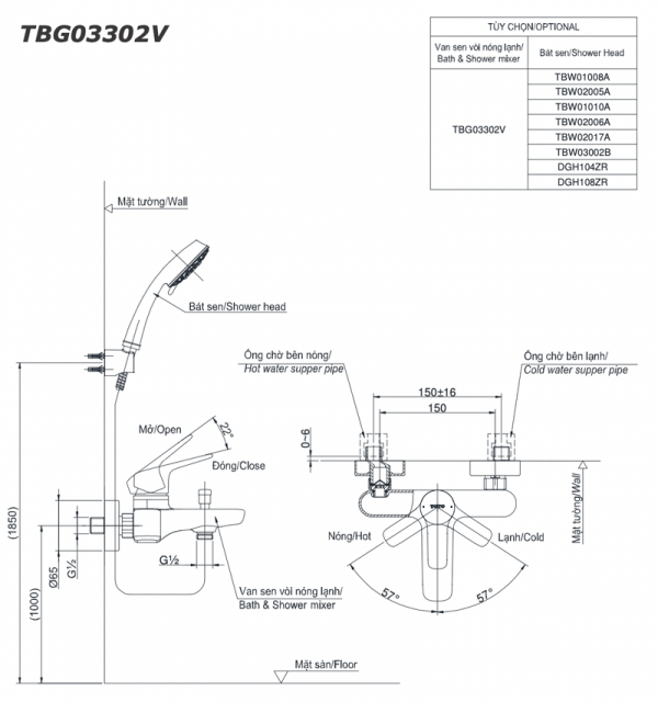 Vòi-sen-tắm-TOTO-TBG04302V-nóng-lạnh