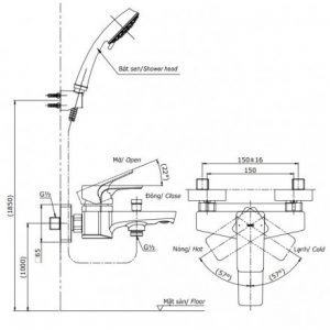 Vòi Sen Tắm TOTO TBG07302V DGH104ZR Nóng Lạnh 2