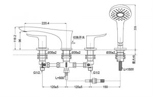 Vòi xả bồn tắm TOTO TBG01202B 2