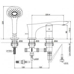 Vòi xả bồn tắm TOTO TBG01305B 2