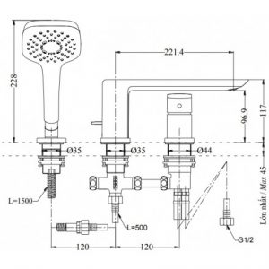 Vòi Xả Bồn Tắm TOTO TBG02305B 2