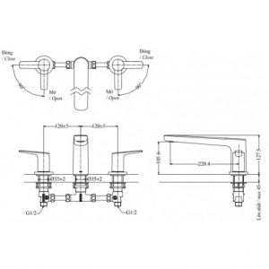 Vòi Xả Bồn Tắm TOTO TBG03201B 2