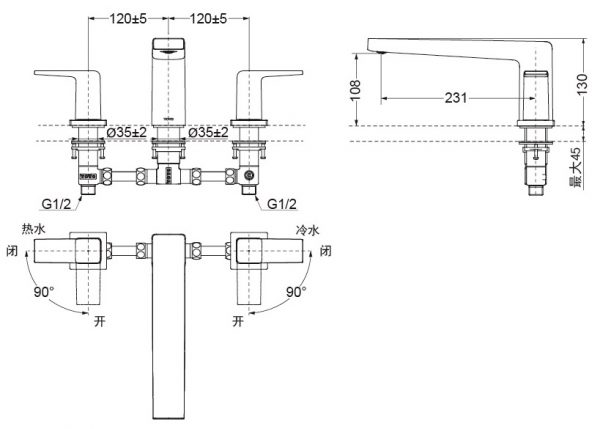 Vòi Xả Bồn Tắm TOTO TBG10201B 2